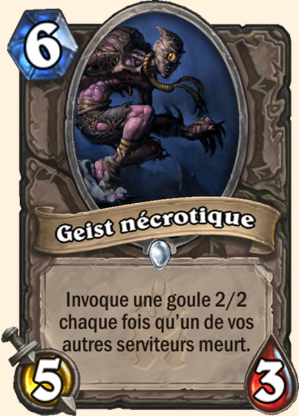 Geist necrotique carte Hearhstone
