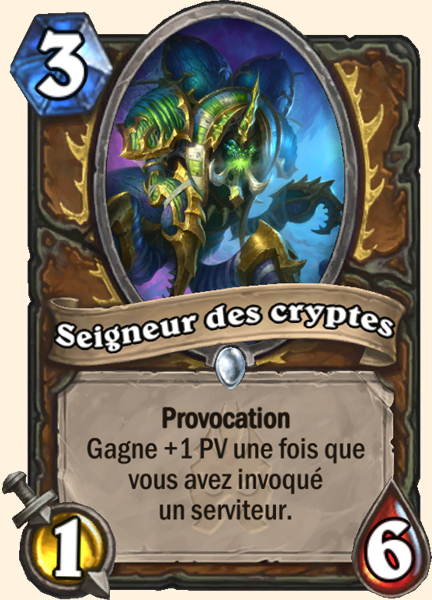 Seigneur des cryptes carte Hearhstone