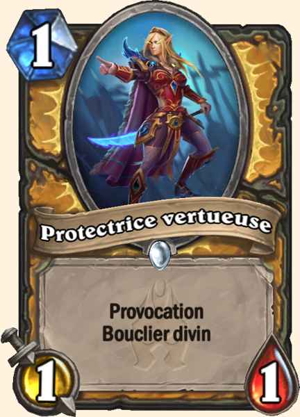 Defenseur vertueux carte Hearhstone