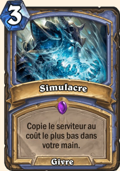 Simulacre carte Hearhstone