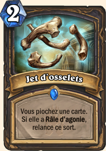 Jet d'osselets carte Hearhstone