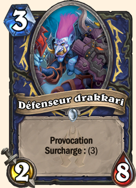 Defenseur drakkari carte Hearhstone