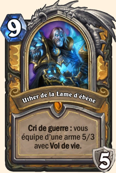 Uther de la Lame d'ebene carte Hearhstone
