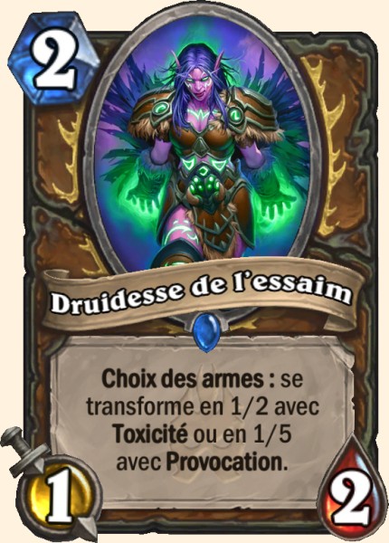 Druidesse de l'essaim carte Hearhstone