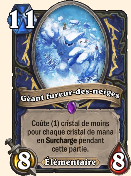Geant Fureur-des-Neiges carte Hearhstone