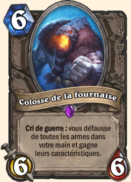 Colosse de feu de la fournaise carte Hearhstone