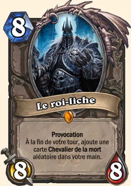 Le roi-liche carte Hearhstone