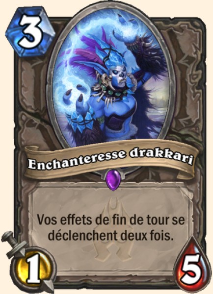 Enchanteresse Drakkari carte Hearhstone