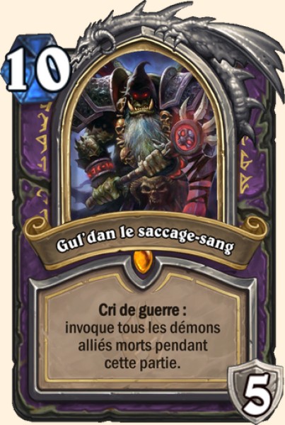 Gul'dan le dechireur sanguinaire carte Hearhstone