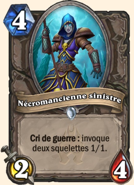 Necromancienne funebre carte Hearhstone