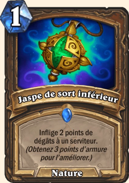 Pierre de sorts mineure en jaspe carte Hearhstone