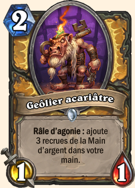 Geolier du ravin asseche carte Hearhstone