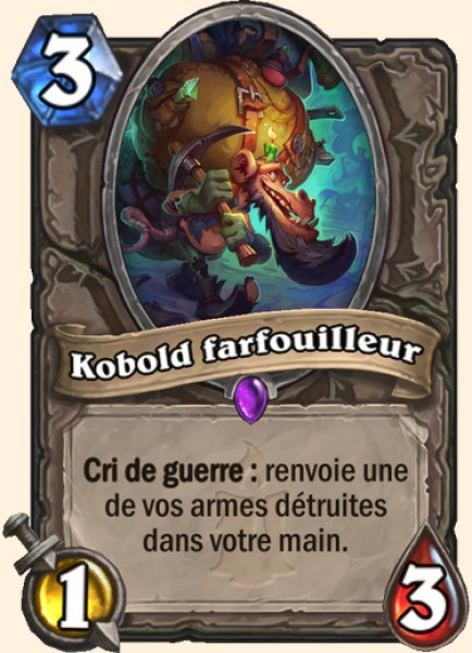Kobold fouilleur carte Hearhstone
