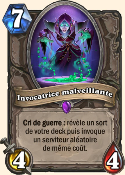 Invocateur malveillant carte Hearhstone