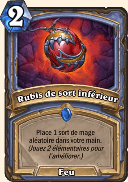 Pierre de sort rubis inferieur carte Hearhstone