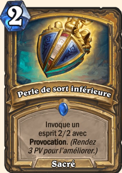 Perle de sort inferieure carte Hearhstone
