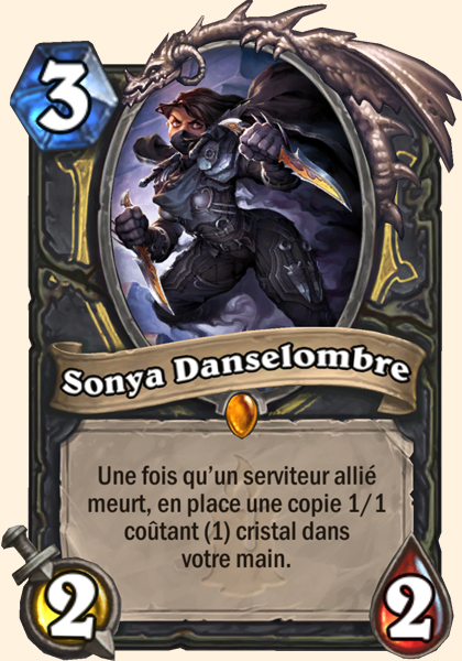 Sonya Danseuse-de-l'ombre carte Hearhstone