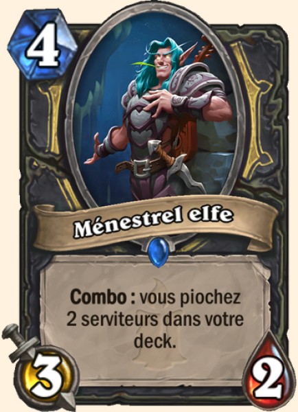 Menestrel elfique carte Hearhstone
