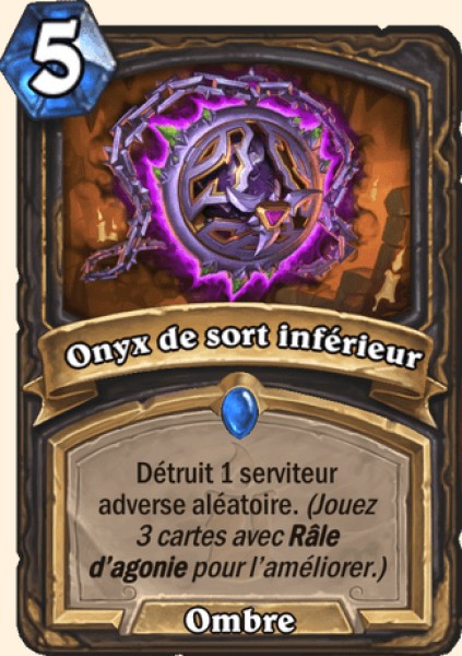 Onyx de sort inferieur carte Hearhstone