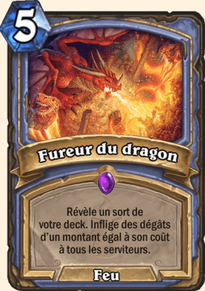 Furie du dragon carte Hearhstone