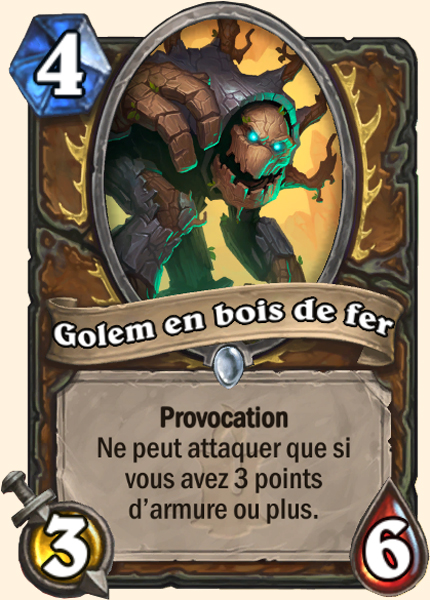 Golem bois-de-fer carte Hearhstone
