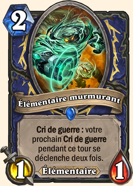 Murmures elementaire carte Hearhstone