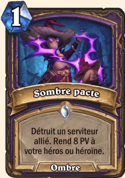 Sombre pacte carte Hearhstone