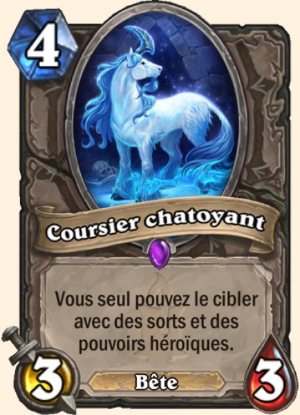 Coursier chatoyant carte Hearhstone