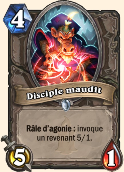 Disciple maudit carte Hearhstone