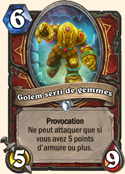 Golem emaille de gemmes carte Hearhstone