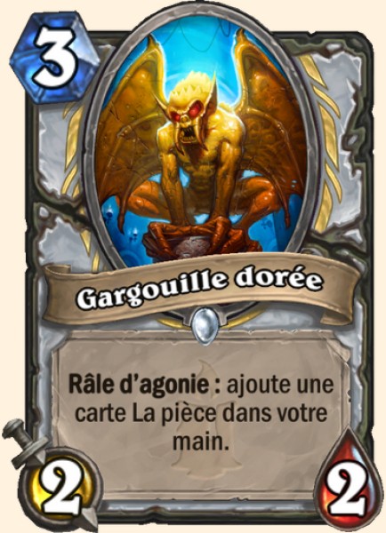 Gargouille doree carte Hearhstone