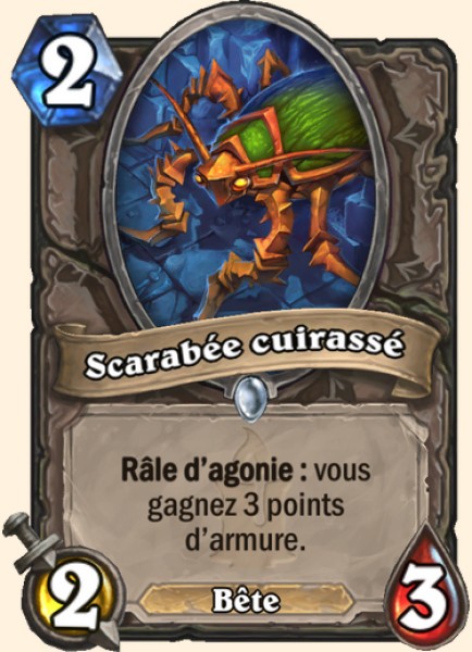 Scarabee cuirasse carte Hearhstone