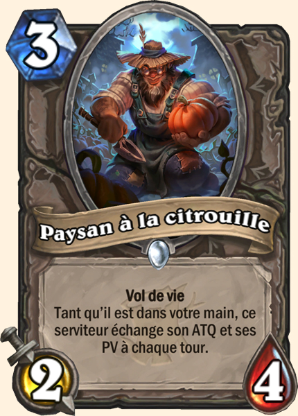 Paysan a la citrouille carte Hearhstone