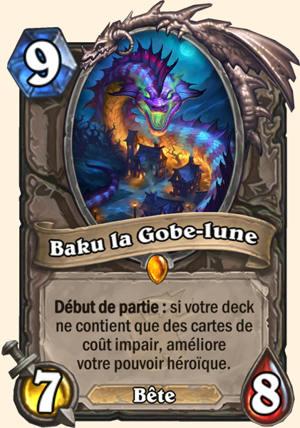 Baku le Gobe-lune carte Hearhstone