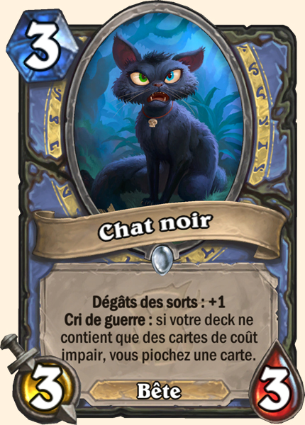 Chat noir carte Hearhstone
