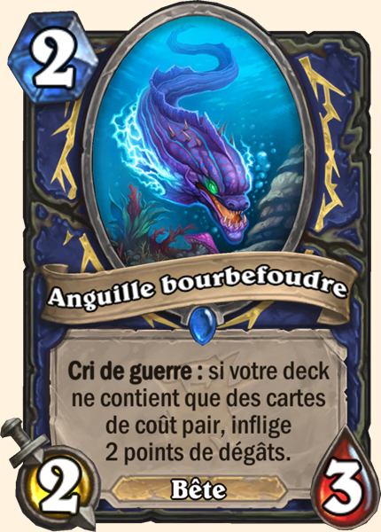 Anguille bourbefoudre carte Hearhstone