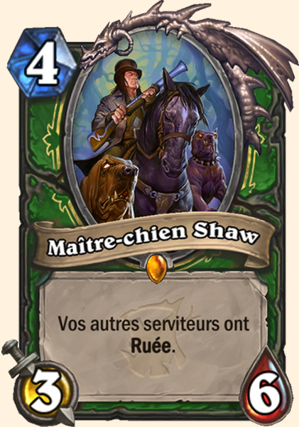 Maitre-chien Shaw carte Hearhstone
