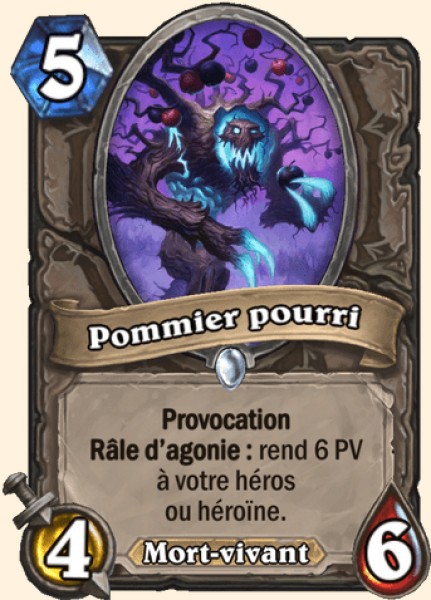 Pommier pourri carte Hearhstone