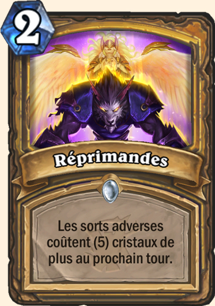 Reprimandes carte Hearhstone