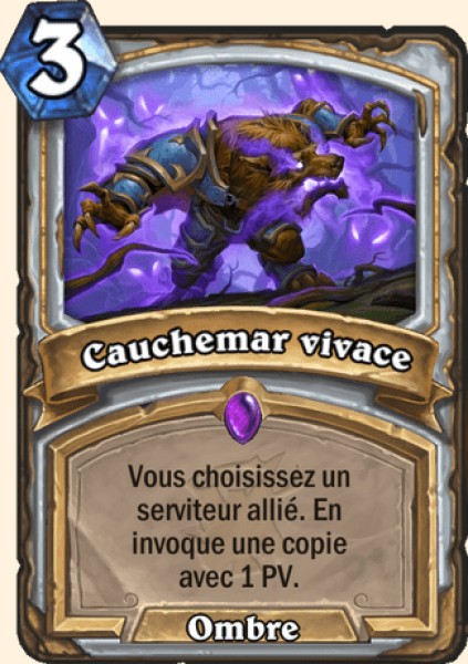 Cauchemar vivant carte Hearhstone
