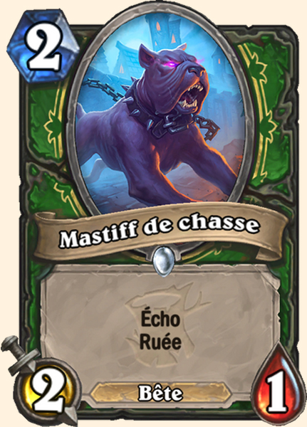 Mastiff de chasse carte Hearhstone