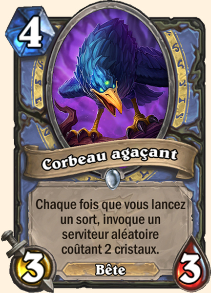 Corbeau agace carte Hearhstone