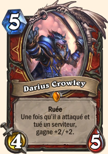 Darius Crowley carte Hearhstone