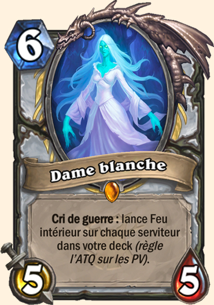 Dame blanche carte Hearhstone