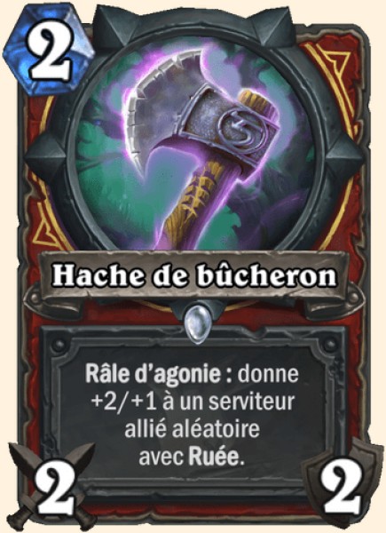 Hache de bucheron carte Hearhstone