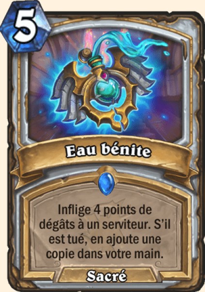 Eau benite carte Hearhstone