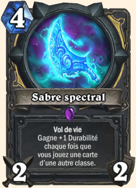 Coutelas spectral carte Hearhstone