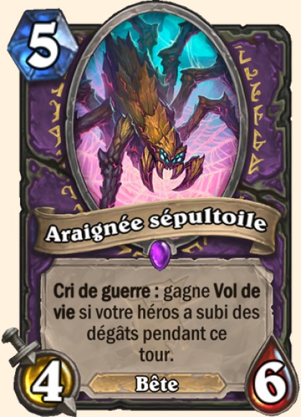 Araignee toile-mortelle carte Hearhstone