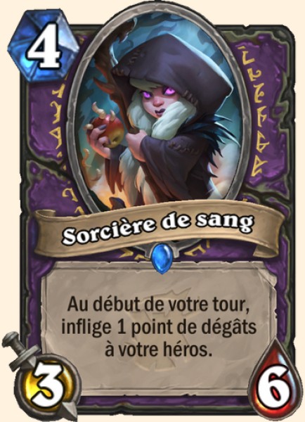 Sorciere de sang carte Hearhstone