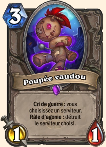 Poupee vaudou carte Hearhstone